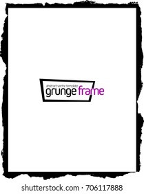 Grunge frame - abstract texture. Stock vector design template - easy to use