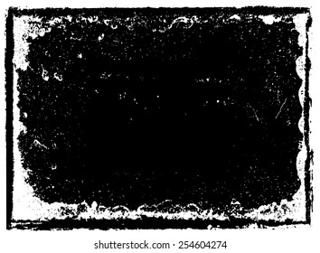 Grunge frame - abstract texture.Black and white frame.Grunge background.Vector design template,