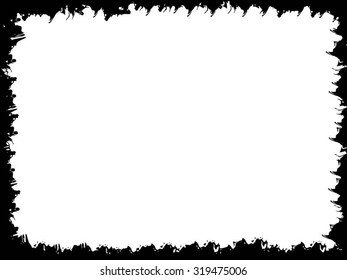 Grunge frame - abstract texture.Black and white frame.Grunge background.Vector design template,