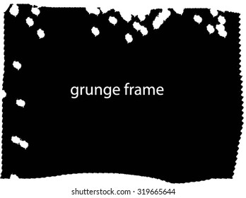 Grunge frame - abstract texture.Black and white frame.Grunge background.Vector design template,