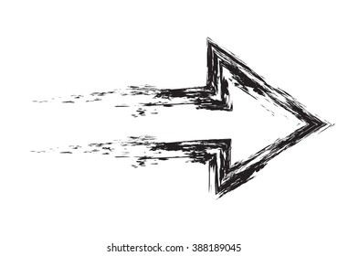 Grunge frame arrow. Vector element for design flyers, brochures, invitations, and your design ideas
