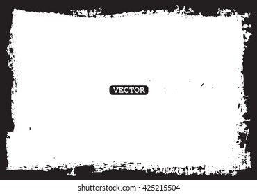 Grunge frame. Grunge background. Abstract vector template.