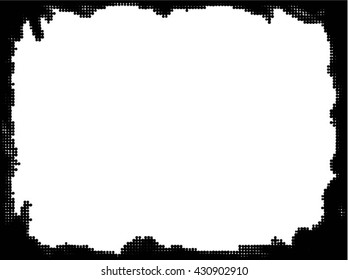 Grunge frame. Grunge background. Abstract vector template.