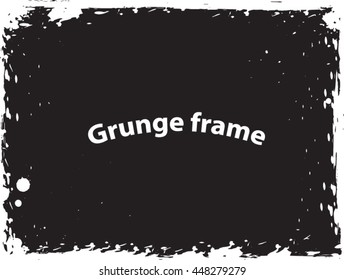 Grunge frame. Grunge background. Abstract vector template.