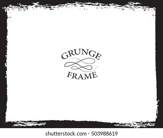 Grunge frame. Grunge background. Abstract vector template. 