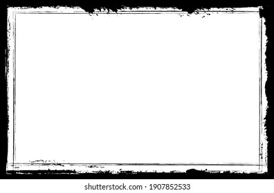grunge frame, grunge background, with paint strokes and splashes