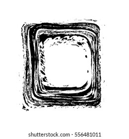 grunge frame background, vector grunge paint brush