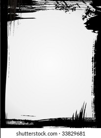 Grunge frame in black color.