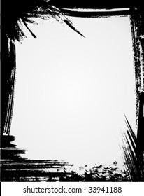 Grunge frame in black color.
