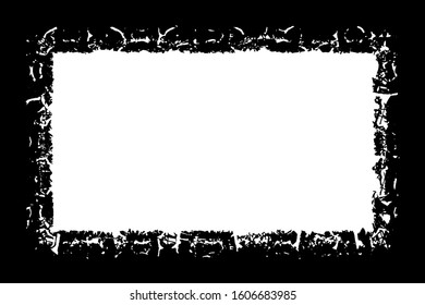 Grunge frame. Black template on a white background with a place under the text