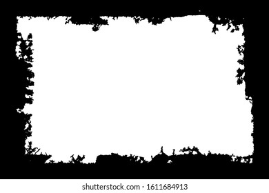 Grunge frame. Black template on a white background with a place under the text