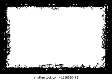 Grunge frame. Black template on a white background with a place under the text