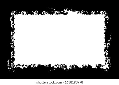 Grunge frame. Black template on a white background with a place under the text