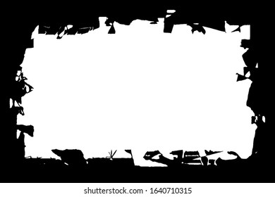 Grunge frame. Black template on a white background with a place under the text