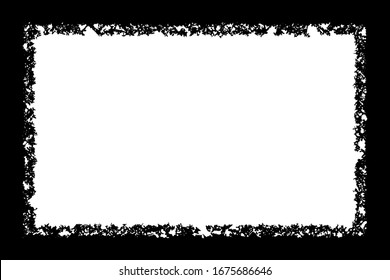 Grunge frame. Black template on a white background with a place under the text