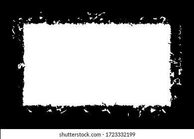 Grunge frame. Black template on a white background with a place under the text