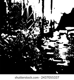 Marco de Grunge Líneas de textura de pared negra Fondo de Grunge