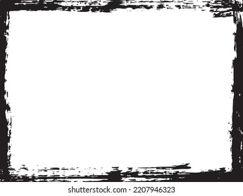 Grunge frame and border. Black and white grunge. Distress overlay texture. Dust and rough dirty wall background. Distress illustration simply place over object to create grunge effect. Vector EPS10.