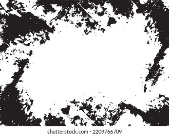 Grunge frame and border. Black and white grunge. Distress overlay texture. Dust and rough dirty wall background. Distress illustration simply place over object to create grunge effect. Vector EPS10.
