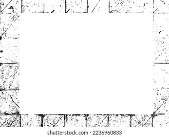 Grunge frame and border. Black and white grunge. Distress overlay texture. Dust and rough dirty wall background. Distress illustration simply place over object to create grunge effect. Vector EPS10.
