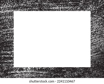 Borde y marco. Grunge blanco y negro. Textura superpuesta a la angustia. Polvo y un áspero fondo sucio de pared. La ilustración de la angustia simplemente coloca sobre el objeto para crear un efecto de grifo. EPS10 vectores.