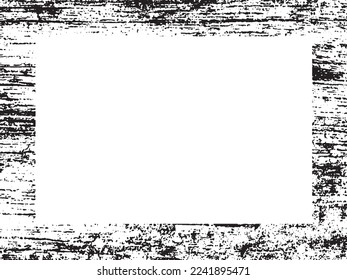 Grunge frame and border. Black and white grunge. Distress overlay texture. Dust and rough dirty wall background. Distress illustration simply place over object to create grunge effect. Vector EPS10.