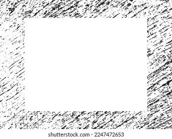 Grunge frame and border. Black and white grunge. Distress overlay texture. Dust and rough dirty wall background. Distress illustration simply place over object to create grunge effect. Vector EPS10.