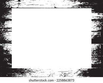 Grunge frame and border. Black and white grunge. Distress overlay texture. Dust and rough dirty wall background. Distress illustration simply place over object to create grunge effect. Vector EPS10.
