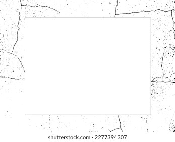 Grunge frame and border. Black and white grunge. Distress overlay texture. Dust and rough dirty wall background. Distress illustration simply place over object to create grunge effect. Vector EPS10.