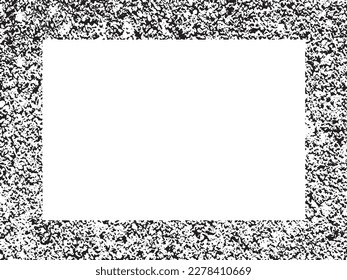 Grunge frame and border. Black and white grunge. Distress overlay texture. Dust and rough dirty wall background. Distress illustration simply place over object to create grunge effect. Vector EPS10.