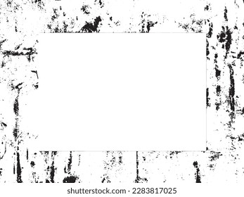 Grunge frame and border. Black and white grunge. Distress overlay texture. Dust and rough dirty wall background. Distress illustration simply place over object to create grunge effect. Vector EPS10.