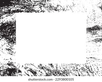 Grunge frame and border. Black and white grunge. Distress overlay texture. Dust and rough dirty wall background. Distress illustration simply place over object to create grunge effect. Vector EPS10.
