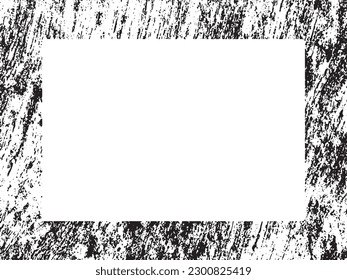 Grunge frame and border. Black and white grunge. Distress overlay texture. Dust and rough dirty wall background. Distress illustration simply place over object to create grunge effect. Vector EPS10.