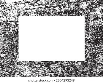 Grunge frame and border. Black and white grunge. Distress overlay texture. Dust and rough dirty wall background. Distress illustration simply place over object to create grunge effect. Vector EPS10.