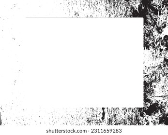 Grunge frame and border. Black and white grunge. Distress overlay texture. Dust and rough dirty wall background. Distress illustration simply place over object to create grunge effect. Vector EPS10.
