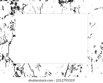 Grunge frame and border. Black and white grunge. Distress overlay texture. Dust and rough dirty wall background. Distress illustration simply place over object to create grunge effect. Vector EPS10.