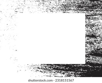 Grunge frame and border. Black and white grunge. Distress overlay texture. Dust and rough dirty wall background. Distress illustration simply place over object to create grunge effect. Vector EPS10.