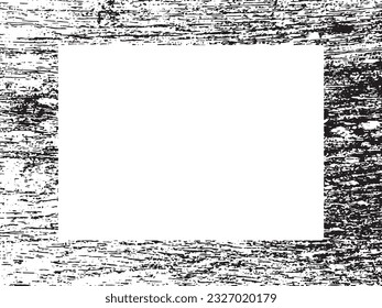 Borde y marco. Grunge blanco y negro. Textura superpuesta a la angustia. Polvo y un áspero fondo sucio de pared. La ilustración de la angustia simplemente coloca sobre el objeto para crear un efecto de grifo. EPS10 vectores.