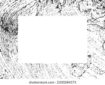 Grunge Rahmen und Rand. Schwarz-Weiß-Grunge. Beunruhigen Overlay-Textur. Staub und rauer schmutziger Hintergrund. Die Distress-Illustration platziert sich einfach über das Objekt, um einen Grunge-Effekt zu erzeugen. Vektor EPS10.
