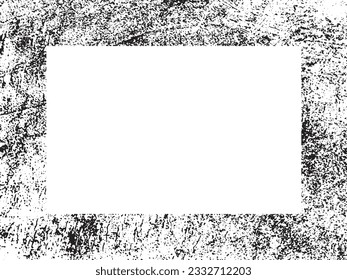 Grunge frame and border. Black and white grunge. Distress overlay texture. Dust and rough dirty wall background. Distress illustration simply place over object to create grunge effect. Vector EPS10.
