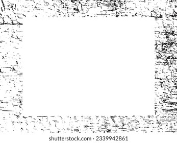 Grunge frame and border. Black and white grunge. Distress overlay texture. Dust and rough dirty wall background. Distress illustration simply place over object to create grunge effect. Vector EPS10.
