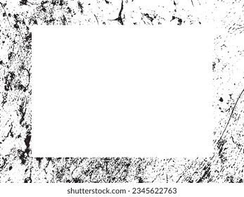 Grunge frame and border. Black and white grunge. Distress overlay texture. Dust and rough dirty wall background. Distress illustration simply place over object to create grunge effect. Vector EPS10.