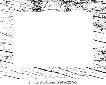 Grunge frame and border. Black and white grunge. Distress overlay texture. Dust and rough dirty wall background. Distress illustration simply place over object to create grunge effect. Vector EPS10.