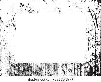 Grunge frame and border. Black and white grunge. Distress overlay texture. Dust and rough dirty wall background. Distress illustration simply place over object to create grunge effect. Vector EPS10.