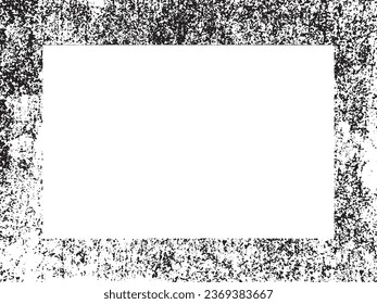 Grunge frame and border. Black and white grunge. Distress overlay texture. Dust and rough dirty wall background. Distress illustration simply place over object to create grunge effect. Vector EPS10.