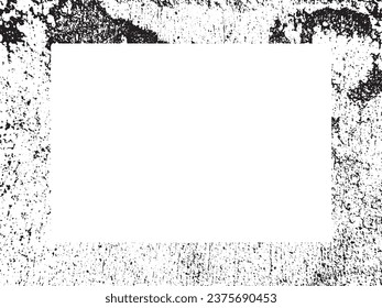 Grunge frame and border. Black and white grunge. Distress overlay texture. Dust and rough dirty wall background. Distress illustration simply place over object to create grunge effect. Vector EPS10.
