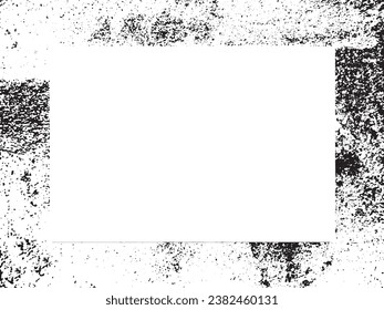 Grunge frame and border. Black and white grunge. Distress overlay texture. Dust and rough dirty wall background. Distress illustration simply place over object to create grunge effect. Vector EPS10.