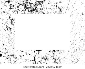 Grunge frame and border. Black and white grunge. Distress overlay texture. Dust and rough dirty wall background. Distress illustration simply place over object to create grunge effect. Vector EPS10.
