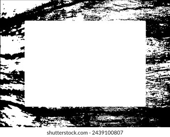 Grunge frame and border. Black and white grunge. Distress overlay texture. Dust and rough dirty wall background. Distress illustration simply place over object to create grunge effect. Vector EPS10.