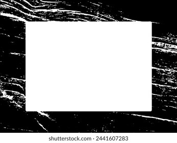Marco de grunge y borde. Grunge blanco y negro. Textura superpuesta de socorro. Polvo y fondo de pared sucio áspero. Ilustración de estrés simplemente coloque sobre el objeto para crear un efecto grunge. Vector EPS10.